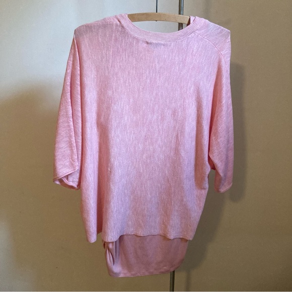 5/$20 Kate & Sam pink tank with 3/4 sleeve crop sweater set S - Picture 6 of 11